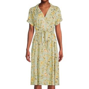 NWT - Time and Tru Tie Front Woven Floral Dress
